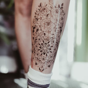 Large Mandala/Floral Temporary Tattoo